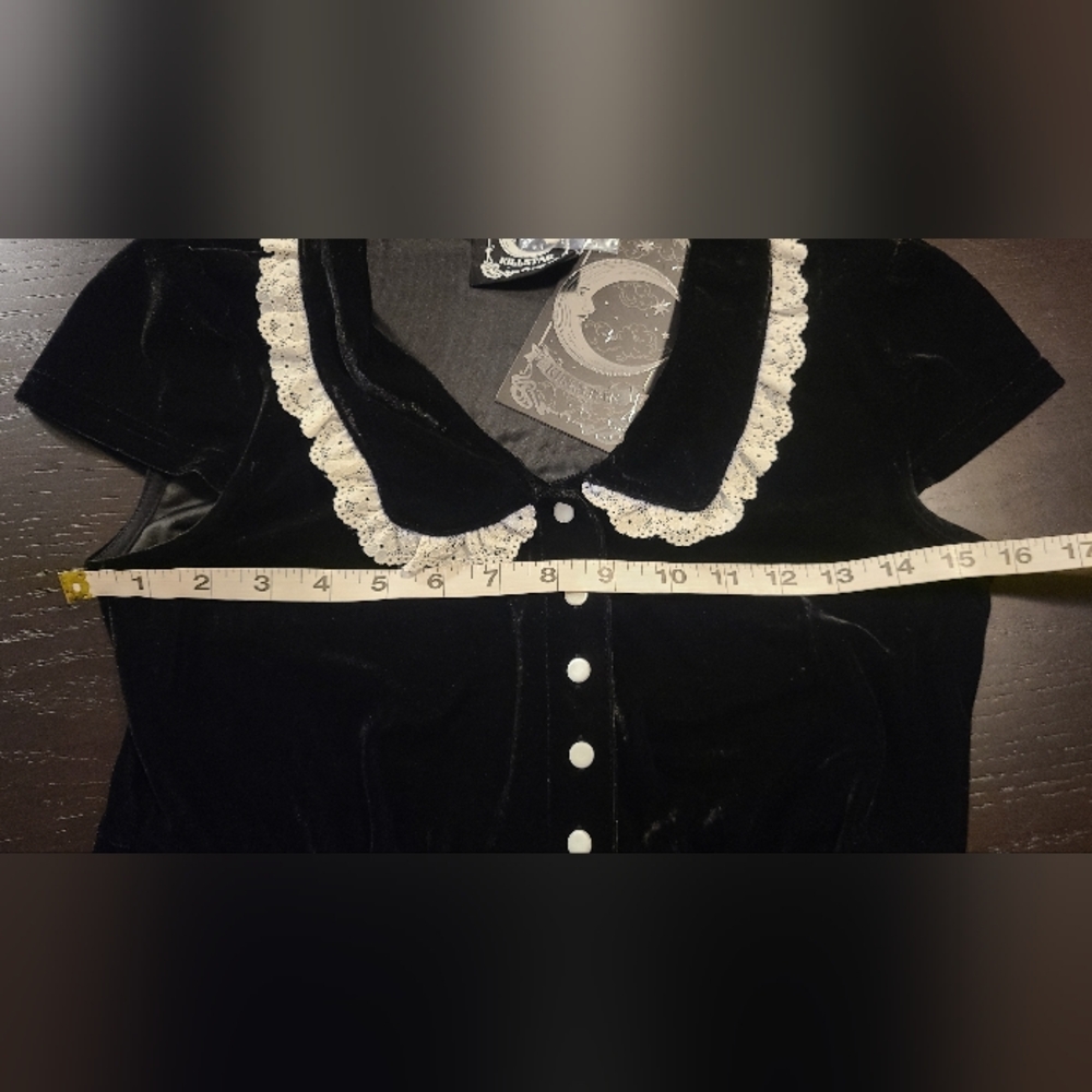 NWT Killstar Every Mourning Dress, Black Velvet, Small - Picture 7 of 10
